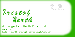 kristof merth business card